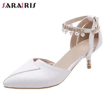 SARAIRIS Pointed Toe Fashion Ladies Summer Sandals Pointed Toe Pearl Ankle Stap Cover Heel Sandals Women Party Shoes Woman
SARAIRIS Pointed Toe Fashion Ladies Summer Sandals Pointed Toe Pearl Ankle Stap Cover Heel Sandals Women Party Shoes Woman