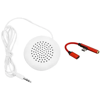 1 Pcs White 3.5mm Mini Pillow Speaker & 2 Pcs Type-C to USB-C 3.5mm Jack Aux Earphone Cable Adapter(Red)
1 Pcs White 3.5mm Mini Pillow Speaker & 2 Pcs Type-C to USB-C 3.5mm Jack Aux Earphone Cable Adapter(Red)