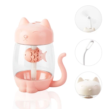 3 in 1 350ML Air Humidifier Ultrasonic USB Cat Cool-Mist Adorable Mini Humidifier With LED Light Mini USB Fan for Home office
3 in 1 350ML Air Humidifier Ultrasonic USB Cat Cool-Mist Adorable Mini Humidifier With LED Light Mini USB Fan for Home office