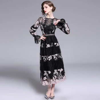 Spring Embroidery Hollowed Out Lace Dress Vetement Femme 2020 Lantern Sleeve Midi Party Dress Zomer Jurk Dames Jurken K6513
Spring Embroidery Hollowed Out Lace Dress Vetement Femme 2020 Lantern Sleeve Midi Party Dress Zomer Jurk Dames Jurken K6513