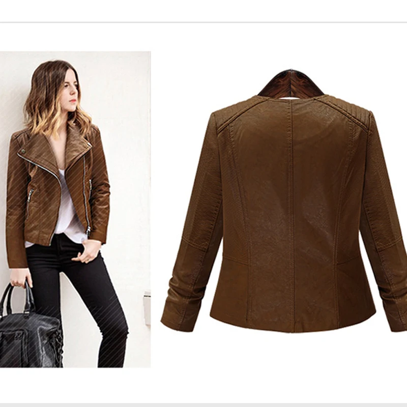2019 Autumn Winter New PU Leather Jacket Short Coat Women Motorcycle Long Sleeve Zipper Bomber Jacket Coat Streetwear Female
2019 Autumn Winter New PU Leather Jacket Short Coat Women Motorcycle Long Sleeve Zipper Bomber Jacket Coat Streetwear Female