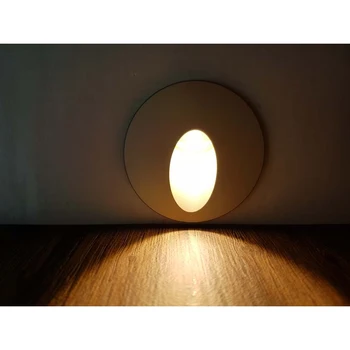White round LED lamp for staircase lighting 5W, 3000K Warm white, Aluminium, IP 20, glow down
White round LED lamp for staircase lighting 5W, 3000K Warm white, Aluminium, IP 20, glow down