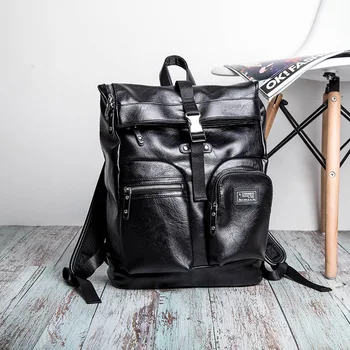 Classical Black color fashion men pu leather travel backpack outdoor Vintage School Bag for male 200820-80
Classical Black color fashion men pu leather travel backpack outdoor Vintage School Bag for male 200820-80