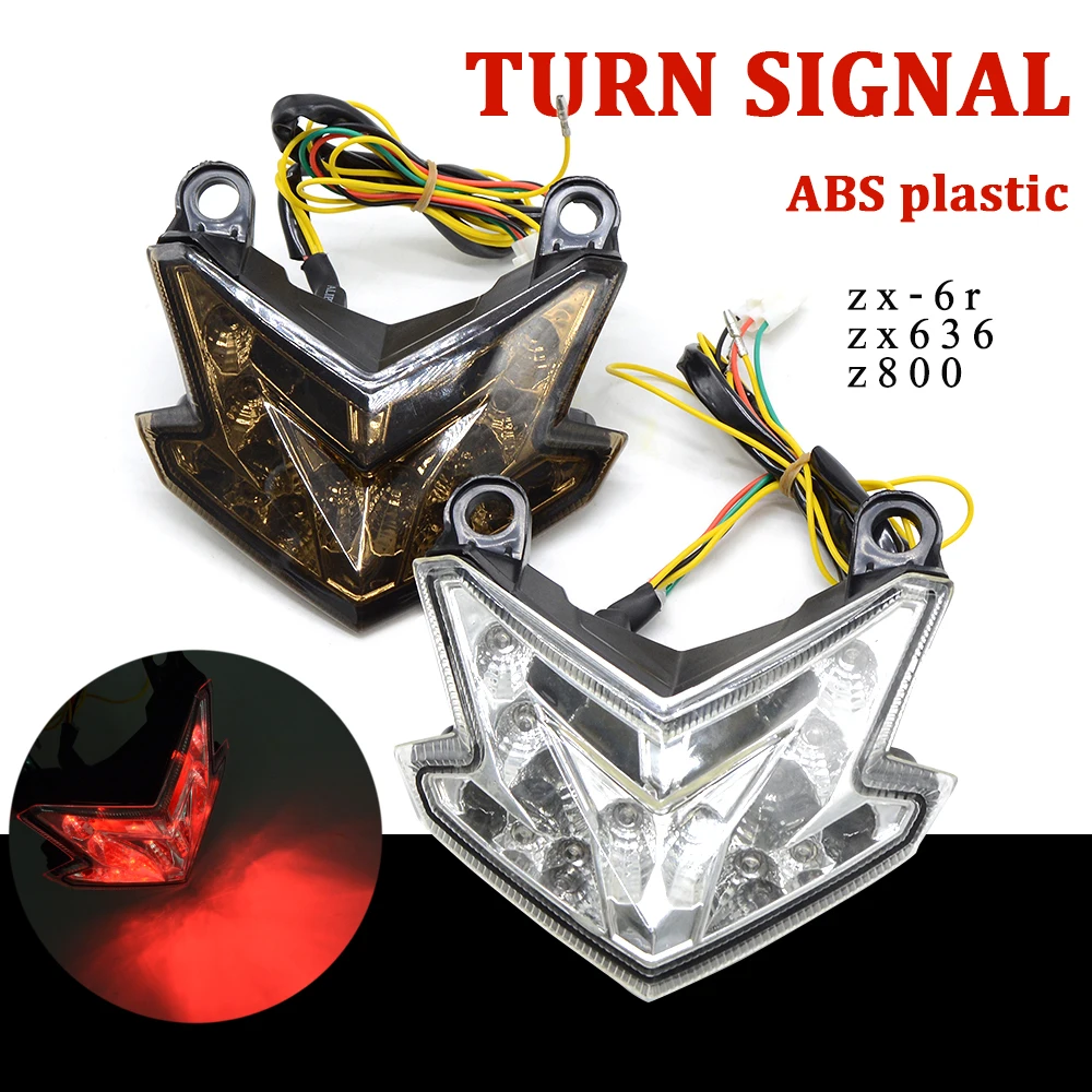 Motorbike LED Tail Light Taillight Integrated Stop Motorcycle Rear Lamp Turn Signals 169v For Kawasaki Z800 ZX-6R ZX636 |