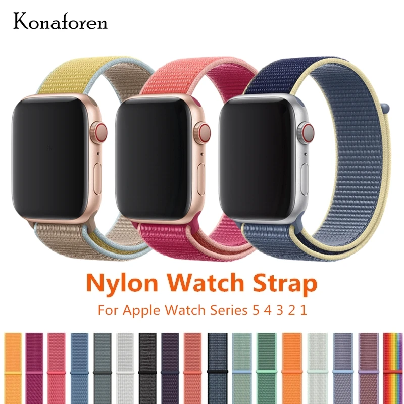 

Sport Woven Nylon Strap Band For Apple Watch 3 42mm 38mm Wrist Bracelet Belt Fabric-Like Nylon Band For iWatch 5/4/3/2 40mm 44mm