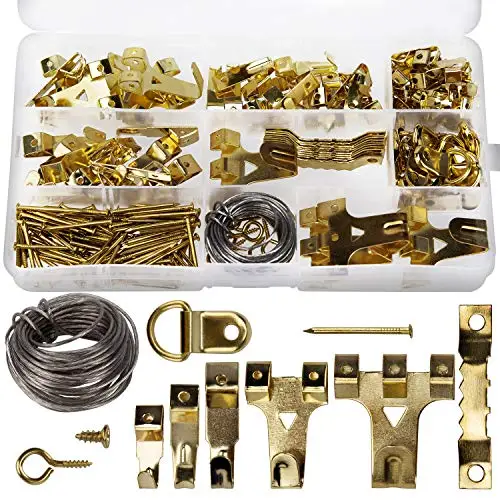 220 Pcs Picture Hangers Kit Frame Hanging Hooks Hardware with Hooks Nails Hanging Wire Sawtooth D Ring and Screw Eyes
220 Pcs Picture Hangers Kit Frame Hanging Hooks Hardware with Hooks Nails Hanging Wire Sawtooth D Ring and Screw Eyes