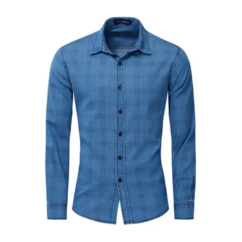 Europe and the United States men's wear the spring and autumn big yards long sleeve shirt cowboy plaid shirt Single Breasted
Europe and the United States men's wear the spring and autumn big yards long sleeve shirt cowboy plaid shirt Single Breasted