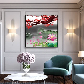 Square Pictures Chinese Scene Canvas Painting Retro View Posters and Prints Wall Pictures for Living Room Home Decoration
Square Pictures Chinese Scene Canvas Painting Retro View Posters and Prints Wall Pictures for Living Room Home Decoration