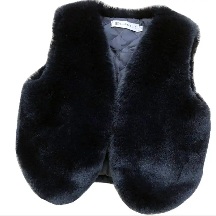 

New Girl Faux Fur Waistcoat Warm Fur Vest Autumn Winter baby Girl Jacket Coat Sleeveless Outwear Faux Fur Vest