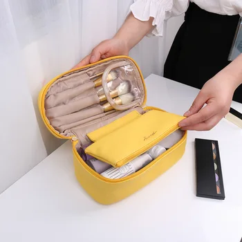 Multifunction PU Cosmetic Bags Classic Texture Delicate Creative Chic Travel Makeup Clutch Handbag Toiletry Wash Pouch
Multifunction PU Cosmetic Bags Classic Texture Delicate Creative Chic Travel Makeup Clutch Handbag Toiletry Wash Pouch