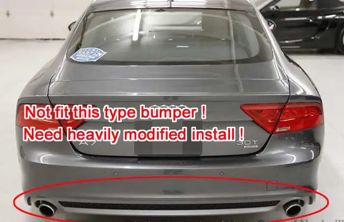 REAL CARBON FIBER MTM Rear Diffuser Fit For Audi A7 Non-Sline Bumper 2011-2014