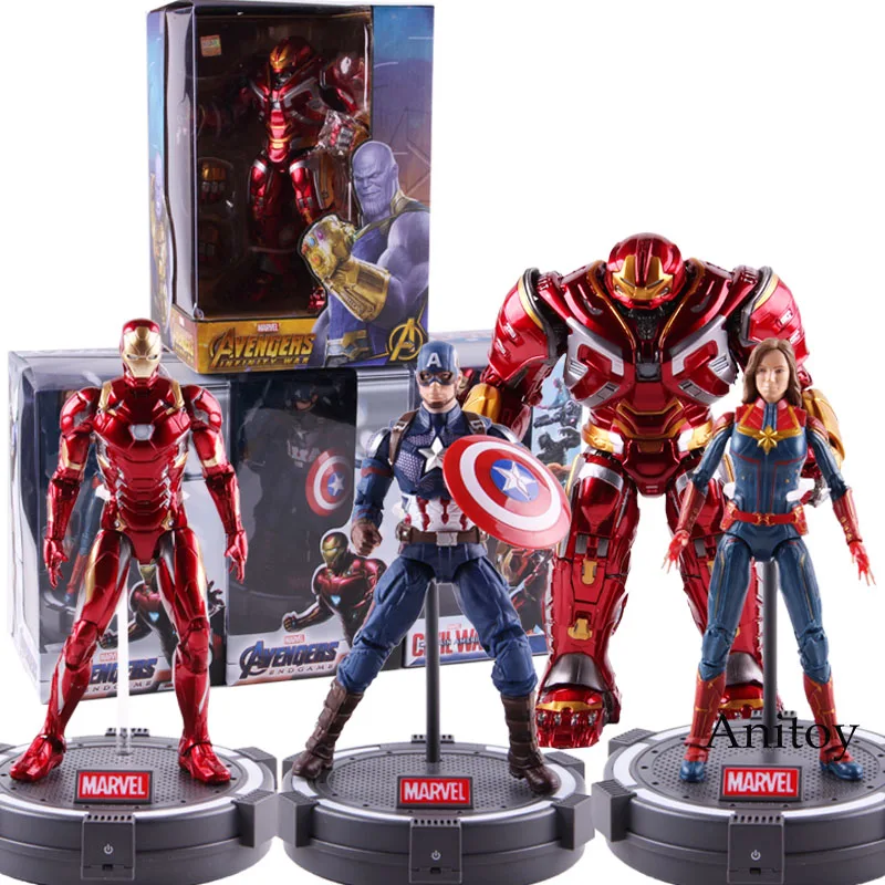 Marvel Avengers Iron Man Hulkbuster Captain America Captain Marvel Action Figure PVC Collectible Model Toy With LED Light
Marvel Avengers Iron Man Hulkbuster Captain America Captain Marvel Action Figure PVC Collectible Model Toy With LED Light
