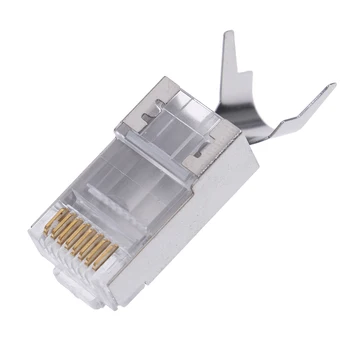 10Pcs Cat7 RJ45 Connector Cat 7 Crystal Plug Shielded FTP RJ45 Modular Connector 1.3mm High Quality
10Pcs Cat7 RJ45 Connector Cat 7 Crystal Plug Shielded FTP RJ45 Modular Connector 1.3mm High Quality