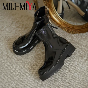 MILI-MIYA Stretch Microfiber New Design Women Ankle Boots Round Toe Square Heels Zipper Spring/Autumn Shoes Size 34-40 Handmade
MILI-MIYA Stretch Microfiber New Design Women Ankle Boots Round Toe Square Heels Zipper Spring/Autumn Shoes Size 34-40 Handmade
