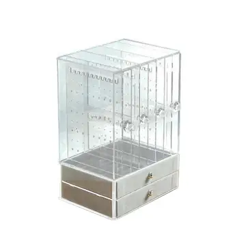 Acrylic Jewelry Display Storage Box 4 Doors 2 Drawers Clear Makeup Organizer Rack Showcase Holder For Earrings Bracelet
Acrylic Jewelry Display Storage Box 4 Doors 2 Drawers Clear Makeup Organizer Rack Showcase Holder For Earrings Bracelet