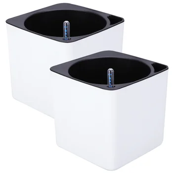 4 Pcs in 1 Set Plastic Lazy Flower Pot Double Layer Square Tray Box Planter Self Watering Flowerpot Large Capacity Water Plantin
4 Pcs in 1 Set Plastic Lazy Flower Pot Double Layer Square Tray Box Planter Self Watering Flowerpot Large Capacity Water Plantin