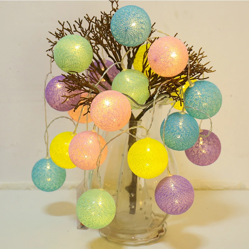 Christmas Decoration Colorful Cotton Thread Ball Light Halloween New Year Hanging Battery Light Holiday Indoor Decoration
Christmas Decoration Colorful Cotton Thread Ball Light Halloween New Year Hanging Battery Light Holiday Indoor Decoration