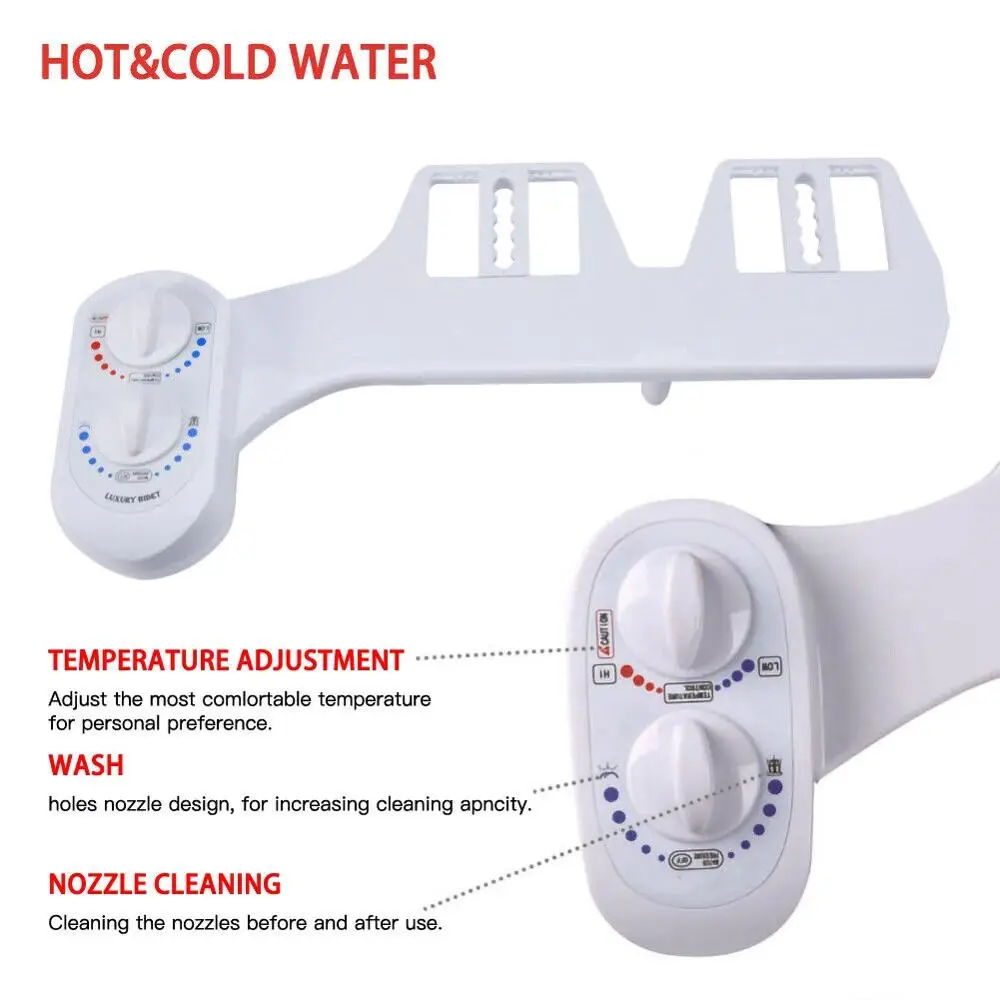 Non-Electric Bidet Seat Toilet Accessories Toilet Automatic Hot and Cold Water Double Spray Mechanical Nozzle Muslim Shattaf
Non-Electric Bidet Seat Toilet Accessories Toilet Automatic Hot and Cold Water Double Spray Mechanical Nozzle Muslim Shattaf