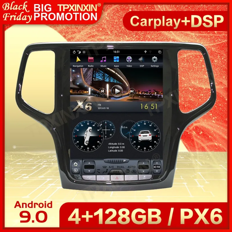 Carplay 2 Din Android 9 Tesl- Screen Multimedia Stereo For Jeep Grand Cherokee 2014 2015 2016 2017 2018 GPS Navi Video Head Unit
Carplay 2 Din Android 9 Tesl- Screen Multimedia Stereo For Jeep Grand Cherokee 2014 2015 2016 2017 2018 GPS Navi Video Head Unit