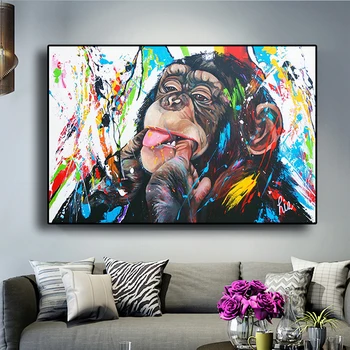 Graffiti Colorful Cute Monkey Oil Painting on Canvas Posters and Prints Scandinavian Cuadros Wall Art Picture for Living Room
Graffiti Colorful Cute Monkey Oil Painting on Canvas Posters and Prints Scandinavian Cuadros Wall Art Picture for Living Room