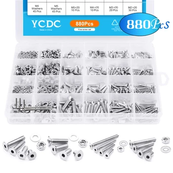 880Pcs/lot Hexagon Socket Screws Set Button Head Cap Screws Bicycle Hex Assortment Screw Kit Bolts and Nuts Allen bolts Set
880Pcs/lot Hexagon Socket Screws Set Button Head Cap Screws Bicycle Hex Assortment Screw Kit Bolts and Nuts Allen bolts Set