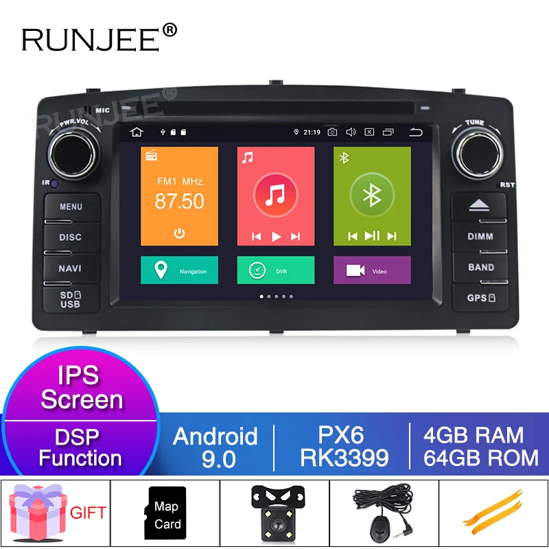 RUNJEE PX6 IPS DSP 2 Din Car radio Android 9 Autoradio Multimedia Player For Toyota Corolla E120 BYD F3 GPS 4G RAM
RUNJEE PX6 IPS DSP 2 Din Car radio Android 9 Autoradio Multimedia Player For Toyota Corolla E120 BYD F3 GPS 4G RAM