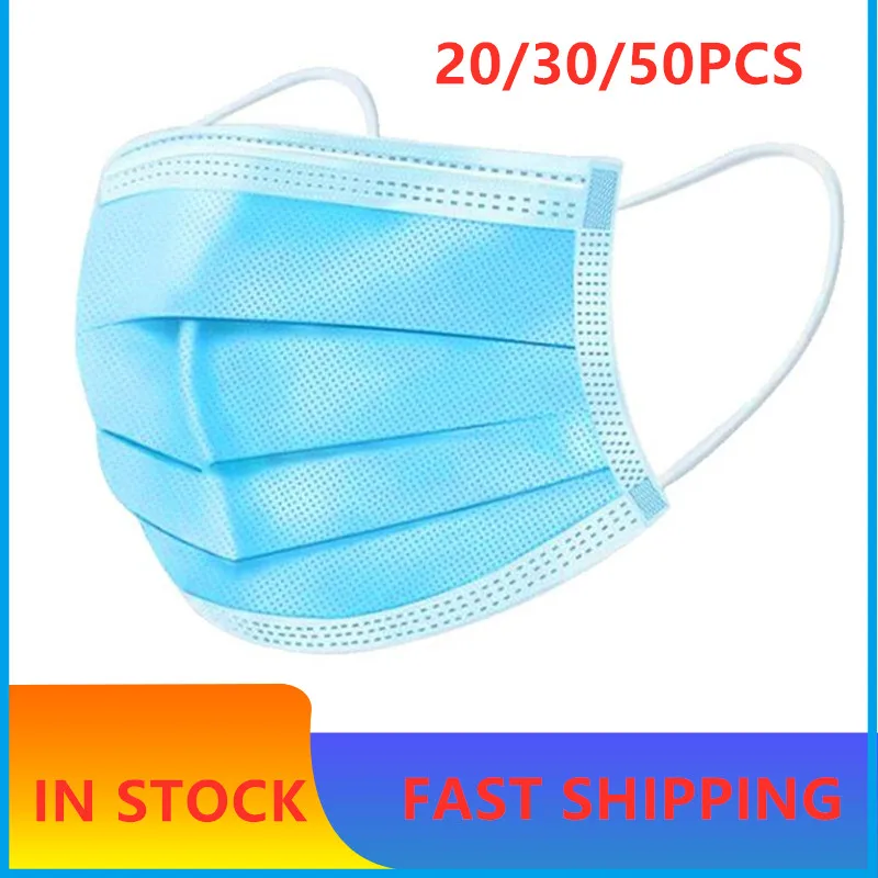 20/30/50pcs Disposable Protective Mask 3 Layers Dustproof Facial Protective Cover Masks Earloop Face Mouth Masks White Blue
20/30/50pcs Disposable Protective Mask 3 Layers Dustproof Facial Protective Cover Masks Earloop Face Mouth Masks White Blue