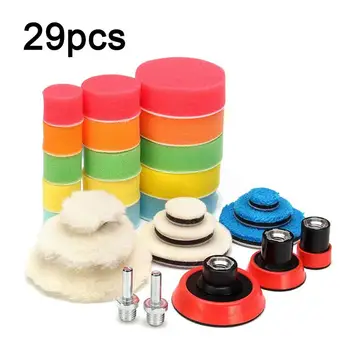 29Pcs Car Foam Drill Polishing Pad Kit 1.2/2/3 Inch Sponge Buffing Pads Set Kit M14 Drill Adapter Power Tool Car Polisher
29Pcs Car Foam Drill Polishing Pad Kit 1.2/2/3 Inch Sponge Buffing Pads Set Kit M14 Drill Adapter Power Tool Car Polisher