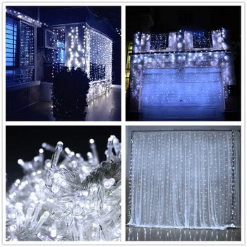 3m X2m LED Curtain String Lights Christmas Fairy Lights garland Home Decorative Lights for Wedding/Party/Garden Decoration
3m X2m LED Curtain String Lights Christmas Fairy Lights garland Home Decorative Lights for Wedding/Party/Garden Decoration