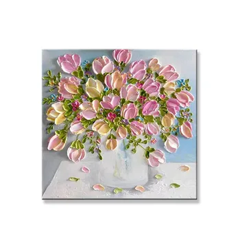 Abstract beautiful pink Tulip flowers hand painted oil painting on canvas wall hanging picture for living room sofa background
Abstract beautiful pink Tulip flowers hand painted oil painting on canvas wall hanging picture for living room sofa background