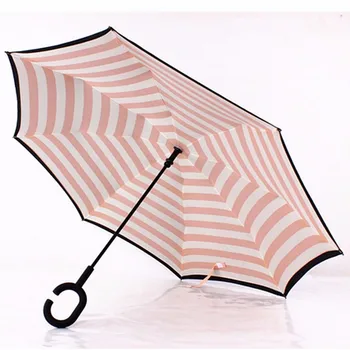 Double Layers Anti-UV Cloth Reverse Umbrella Rain Women Long Handle Women Men Self Stand Umbrella Inverted Windproof Umbrellas
Double Layers Anti-UV Cloth Reverse Umbrella Rain Women Long Handle Women Men Self Stand Umbrella Inverted Windproof Umbrellas