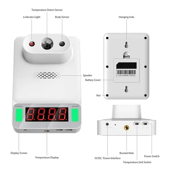 Adult Wall-Mounted Thermometer,Infrared Digital Non-Contact Thermometer, Suitable for Factories, Shops, Restaurants
Adult Wall-Mounted Thermometer,Infrared Digital Non-Contact Thermometer, Suitable for Factories, Shops, Restaurants