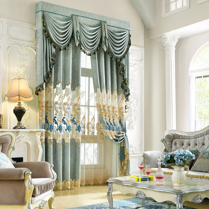 European Hollow Water-soluble Embroidery Shading Curtains for Living Dining Room Bedroom.
European Hollow Water-soluble Embroidery Shading Curtains for Living Dining Room Bedroom.