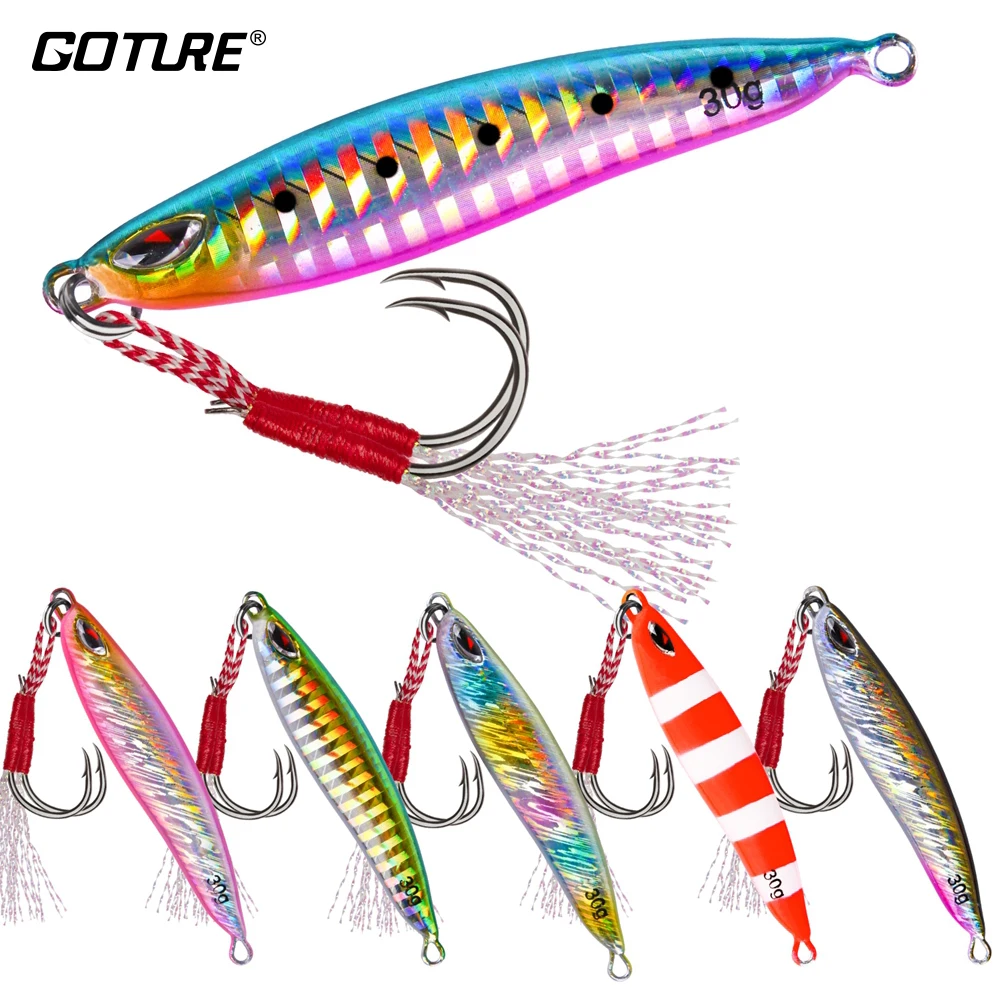 Goture 1PC Metal Cast Jig Spoon Fishing Lure 20g 30g Casting Jigging Lead Fish Hard Artificial Bait for Sea Bass
Goture 1PC Metal Cast Jig Spoon Fishing Lure 20g 30g Casting Jigging Lead Fish Hard Artificial Bait for Sea Bass