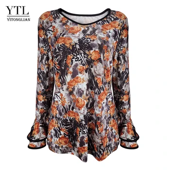Yitonglian Women's 2020 Spring Summer Elegant Floral Print Bell Sleeve Plus Size Tunic Blouse Long Tops Women 3XL 4XL 6XL H357
Yitonglian Women's 2020 Spring Summer Elegant Floral Print Bell Sleeve Plus Size Tunic Blouse Long Tops Women 3XL 4XL 6XL H357