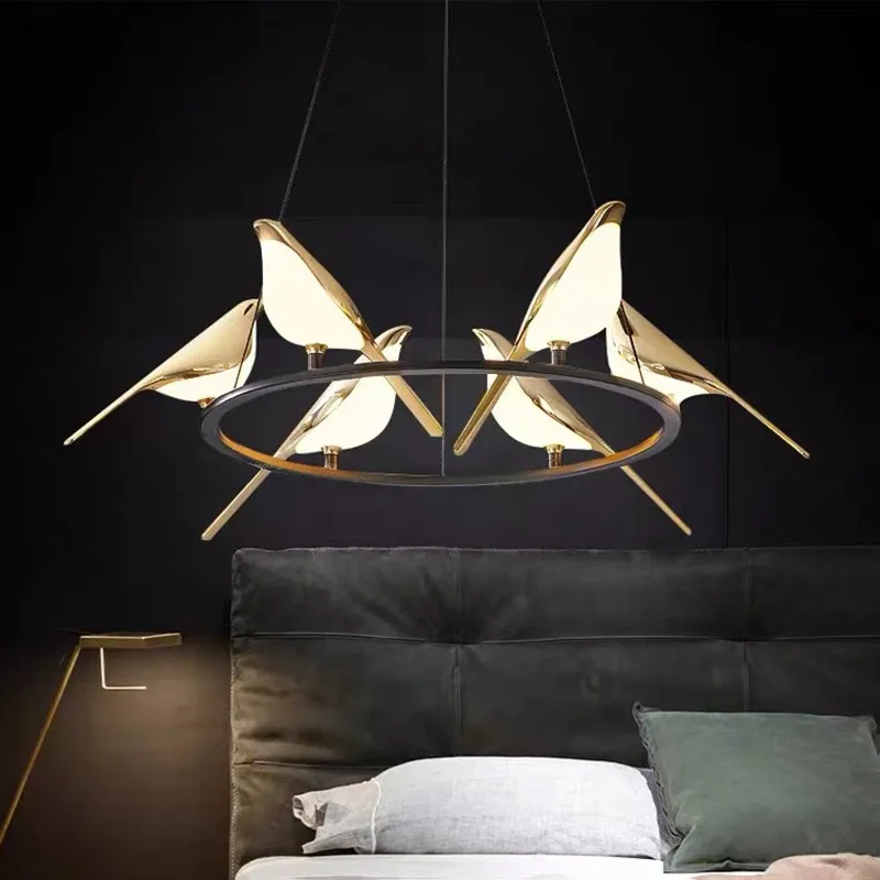 

Modern bird pendant light living room led post-modern creative Nomi Pendant lamp bedroom dining kitchen suspension luminaire