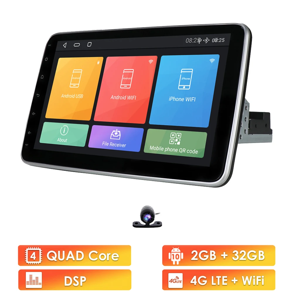 1 din Android 10 автомобильный мультимедийный плеер Авторадио Стерео 10-дюймовый