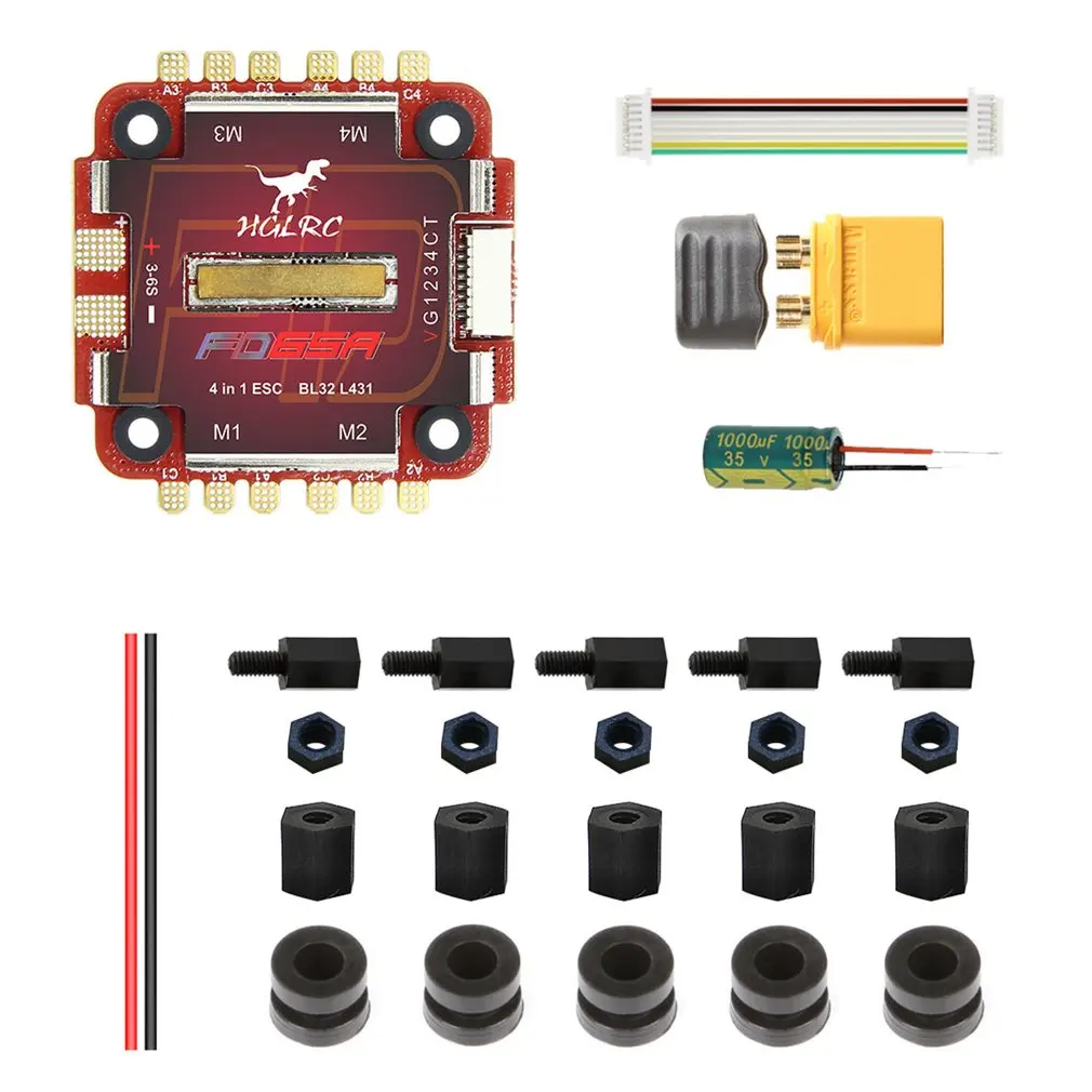 HGLRC Forward 45A 4 in1 Mini ESC 20x20mm BLHeli_32 2-6S for FD445 Stack FPV Racing Drone Quadcopter Multi Rotor DIY Aircraft
HGLRC Forward 45A 4 in1 Mini ESC 20x20mm BLHeli_32 2-6S for FD445 Stack FPV Racing Drone Quadcopter Multi Rotor DIY Aircraft