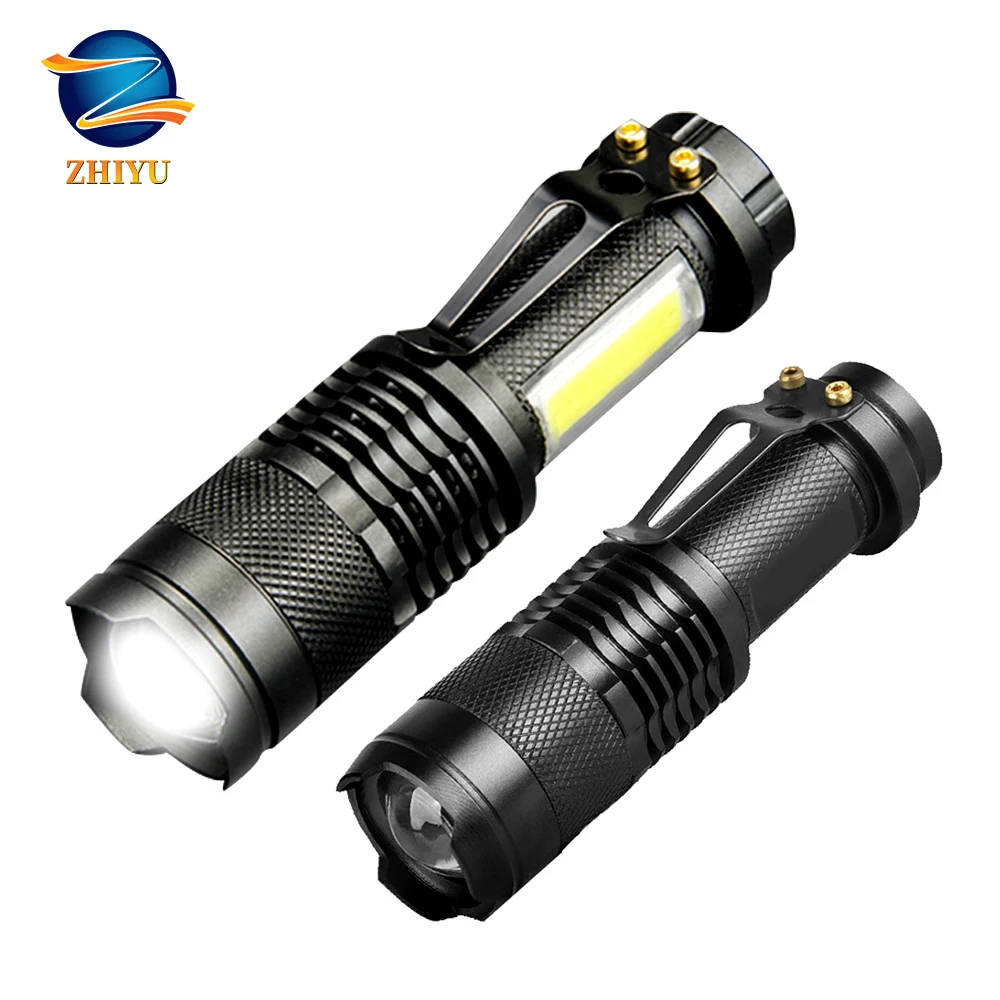 ZHIYU Led Flashlight Portable Mini Zoom Torch COB+XML Q5 Flashlight Use AA/14500 Battery 800Lm Outdoor Waterproof Led TorchLight
ZHIYU Led Flashlight Portable Mini Zoom Torch COB+XML Q5 Flashlight Use AA/14500 Battery 800Lm Outdoor Waterproof Led TorchLight