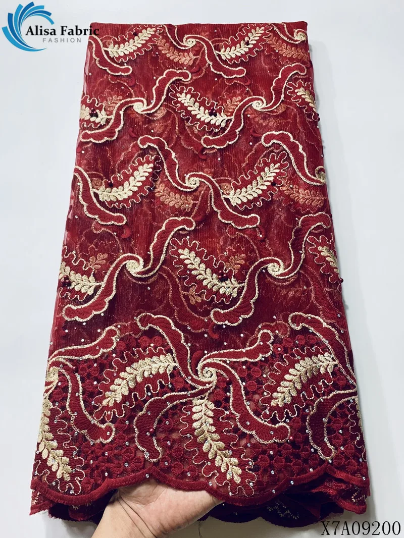 Prevalent red colour embroidered african lace fabric high quality 2019 french net laces fabrics with beads 5 yards/pcs for dress
Prevalent red colour embroidered african lace fabric high quality 2019 french net laces fabrics with beads 5 yards/pcs for dress