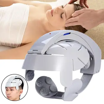 

Electric Brain Head Massager Scalp Relax Acupuncture Points Multi Acupoint Helmet Head Massager Relieve Stress Nerve Stimulator