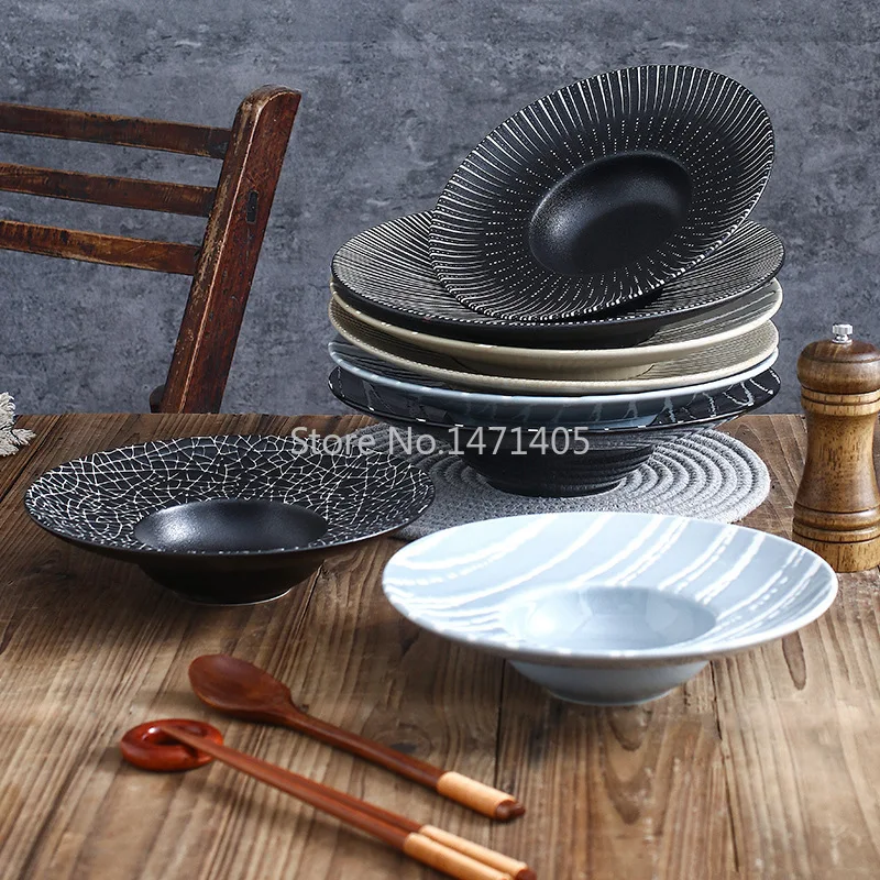 

Креативная керамическая тарелка в скандинавском стиле, набор тарелок для макаронных изделий, миска для супа, простые современные соломенные тарелки, тарелка для салата