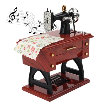 Sewing Machine Music Box Mini Vintage Retro Clock Gift Household Decoration Exquisite Gift to Family, Friends
Sewing Machine Music Box Mini Vintage Retro Clock Gift Household Decoration Exquisite Gift to Family, Friends