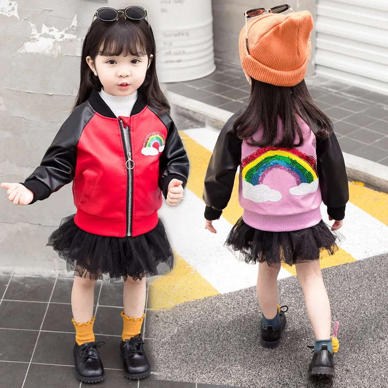 Cartoon Sequins Leather Biker Jacket Girls Autumn Winter Fashion Children'S Outfit Warm Cotton Little Girls Baseball Windbreaker
Cartoon Sequins Leather Biker Jacket Girls Autumn Winter Fashion Children'S Outfit Warm Cotton Little Girls Baseball Windbreaker