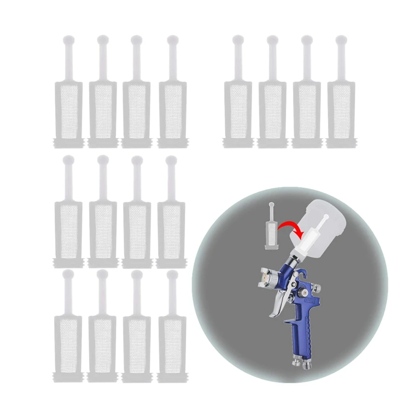 New 16 Pcs Universal Gravity Spray-Gun Filters Fine Mesh Disposable Feed Paint Strainer | Инструменты