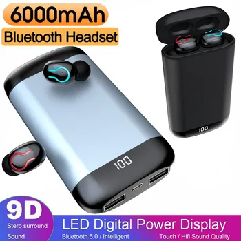 Q66 TWS Wireless Bluetooth Earphone with Microphone Sports Waterproof 6000mAh Wireless Headphones Headsets For Xiaomi Phone 
Q66 TWS Wireless Bluetooth Earphone with Microphone Sports Waterproof 6000mAh Wireless Headphones Headsets For Xiaomi Phone