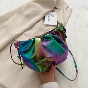 bags for women 2020 new mini wild laser Reflective cloud bag fold dumpling bag shoulder messenger clutch purse petit sac a main
bags for women 2020 new mini wild laser Reflective cloud bag fold dumpling bag shoulder messenger clutch purse petit sac a main