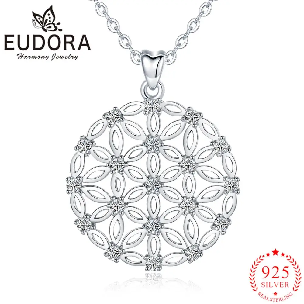 Eudora Flower of Life Blossom Flower Pendant Necklace With Chain 925 Sterling Silver Jewelry Wedding Gift with Box CYD493
Eudora Flower of Life Blossom Flower Pendant Necklace With Chain 925 Sterling Silver Jewelry Wedding Gift with Box CYD493