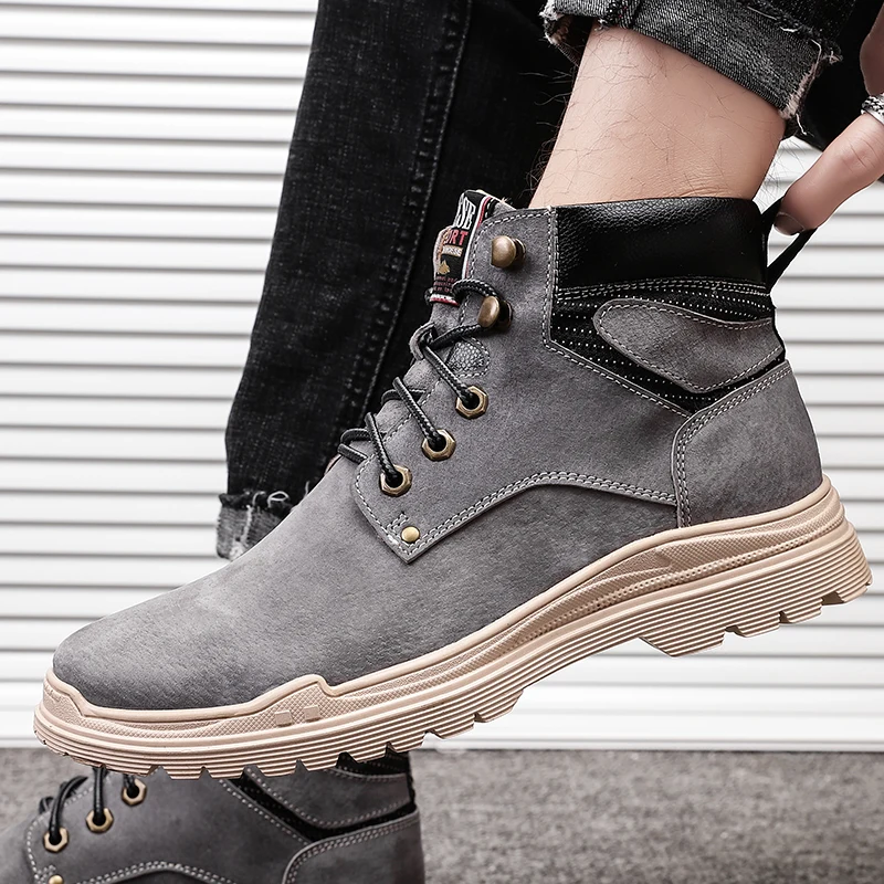 Men's Snow Boots British Genuine Leather plush Warm Boots outdoor fashion Handsome Stylish Lace-Up Spring Motorcycle Boots o4
Men's Snow Boots British Genuine Leather plush Warm Boots outdoor fashion Handsome Stylish Lace-Up Spring Motorcycle Boots o4