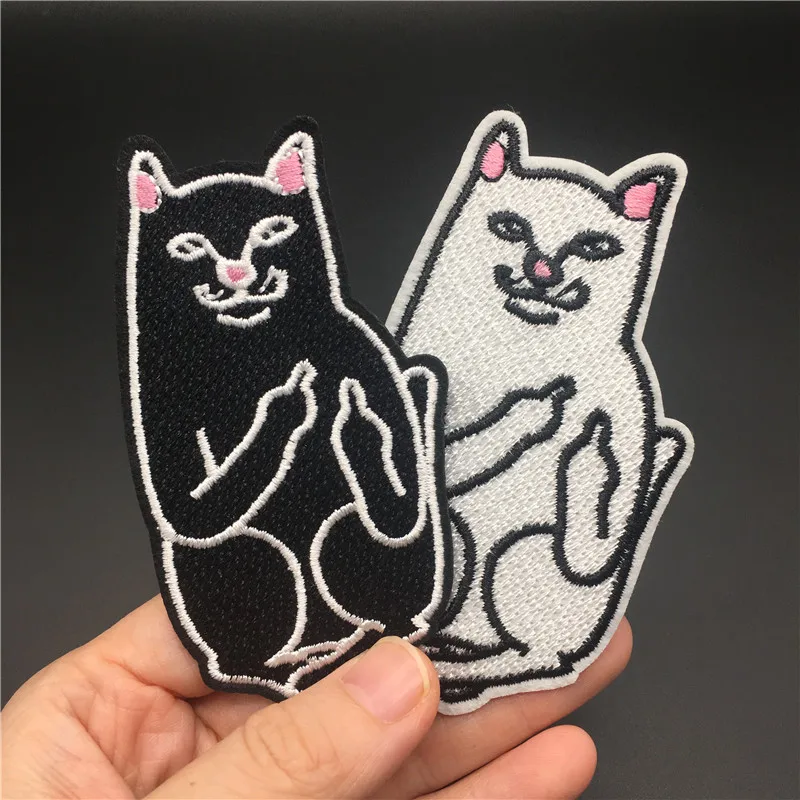 2PCS/Set Cat Patches Middle Finger Embroidered Ironing-on Patch DIY Applique for Clothes Jacket T-shirt Backpack Badges
2PCS/Set Cat Patches Middle Finger Embroidered Ironing-on Patch DIY Applique for Clothes Jacket T-shirt Backpack Badges